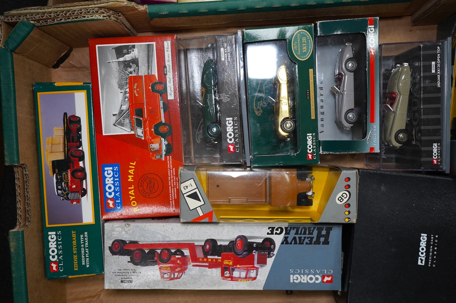 A collection of diecast vehicles by Corgi, Corgi Classics, Minichamps, Vitesse, Matchbox Dinky, Rio, etc. including forty-eight boxed examples; from the Corgi Heavy Haulage series, Eddie Stobart, Vintage Glory of Steam,